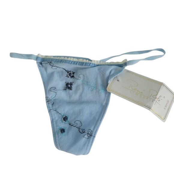 NWT Y2K Rare Rene Rofe Aqua Mesh Micro Thong Cottage country SM - Picture 8 of 11